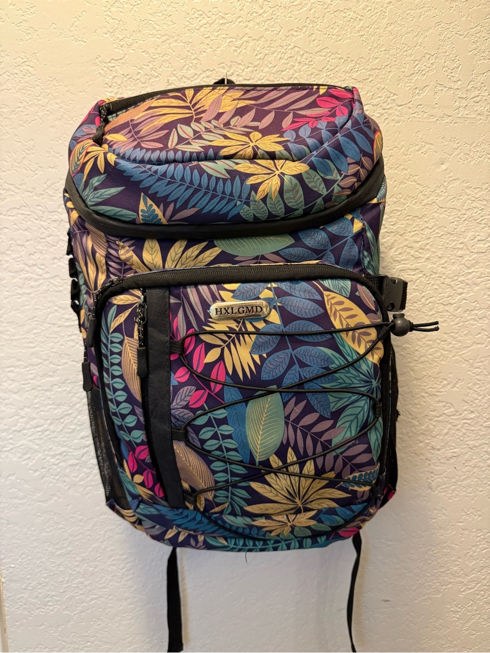 HXL GMD Multicolor Leaf-Print Backpack Leak Proof Cooler